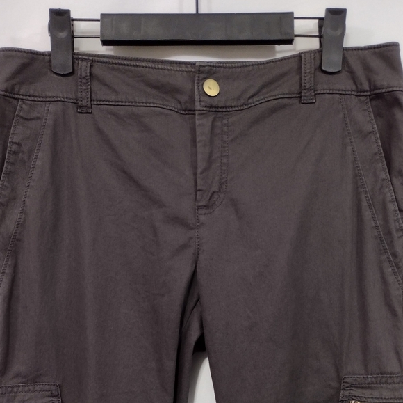 Athleta Cargo Pants Women's 8 Gray Casual Retro 90s Y2K Utility Sporty Outdoor - Picture 2 of 8